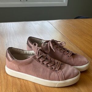 Sam Edelman Ethyl Women's Dusty Rose Suede Low-Top Sneakers size 8 39